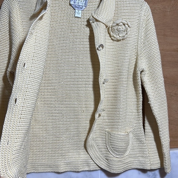 Vintage Talbots collection pure silk  with flower size M - Picture 5 of 16